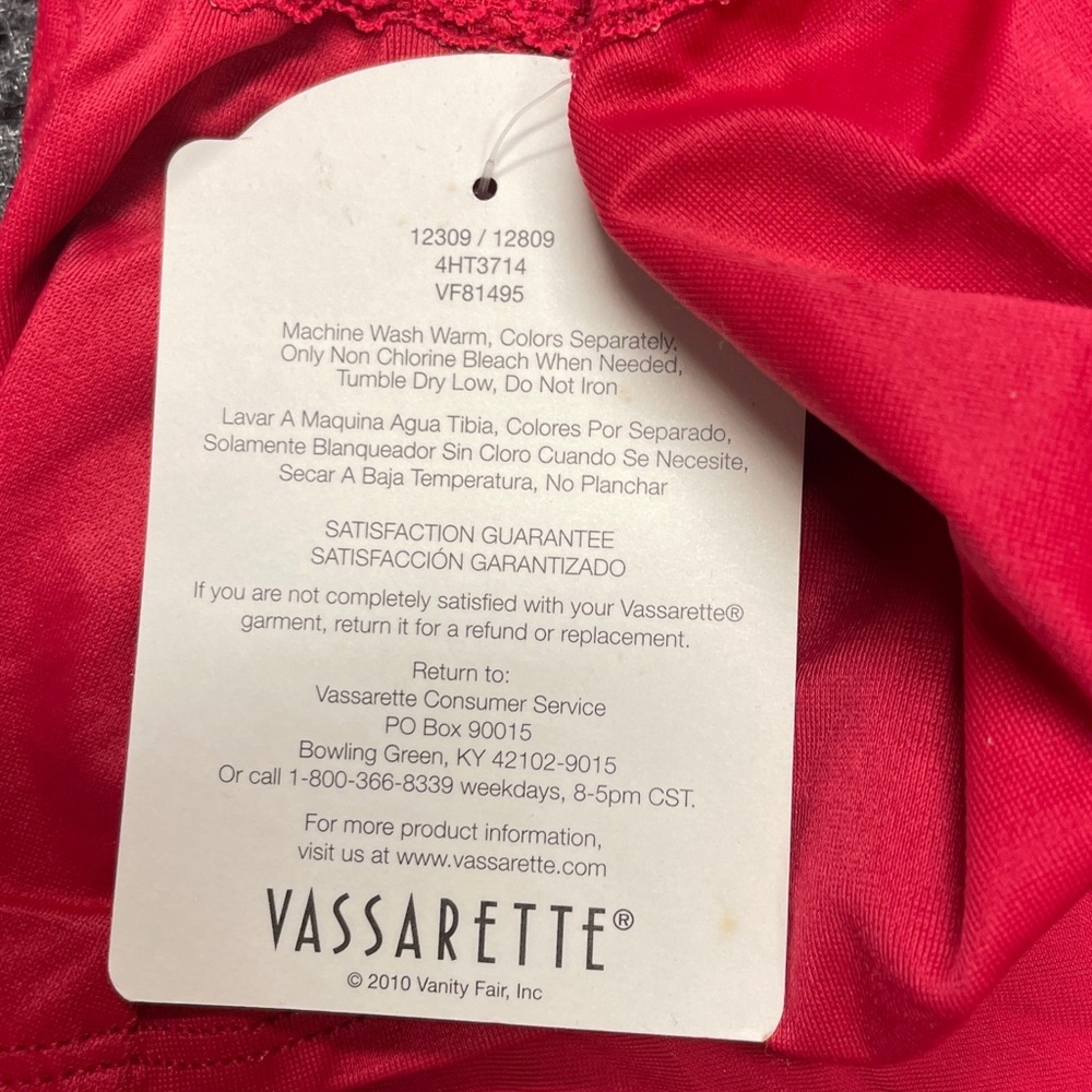 vassarette Hipster Red panties low cut comfort fit NWT Size 10/XXXL - Picture 5 of 5